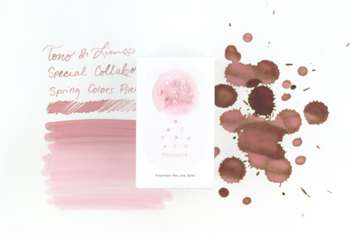 Tono & Lims Ink Bottle - Special Collaboration - Spring Colors - Pink (春いろ　ピンク) - 30ml
