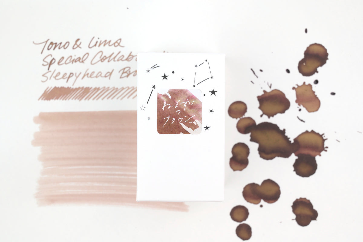 Tono & Lims Ink Bottle - Special Collaboration - Sleepyhead Brown (ねぼすけのブラウン) - 30ml
