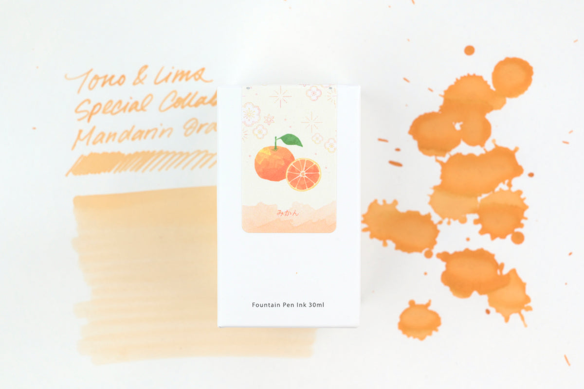 Tono & Lims Ink Bottle - Special Collaboration - Mandarin Orange (みかん) - 30ml