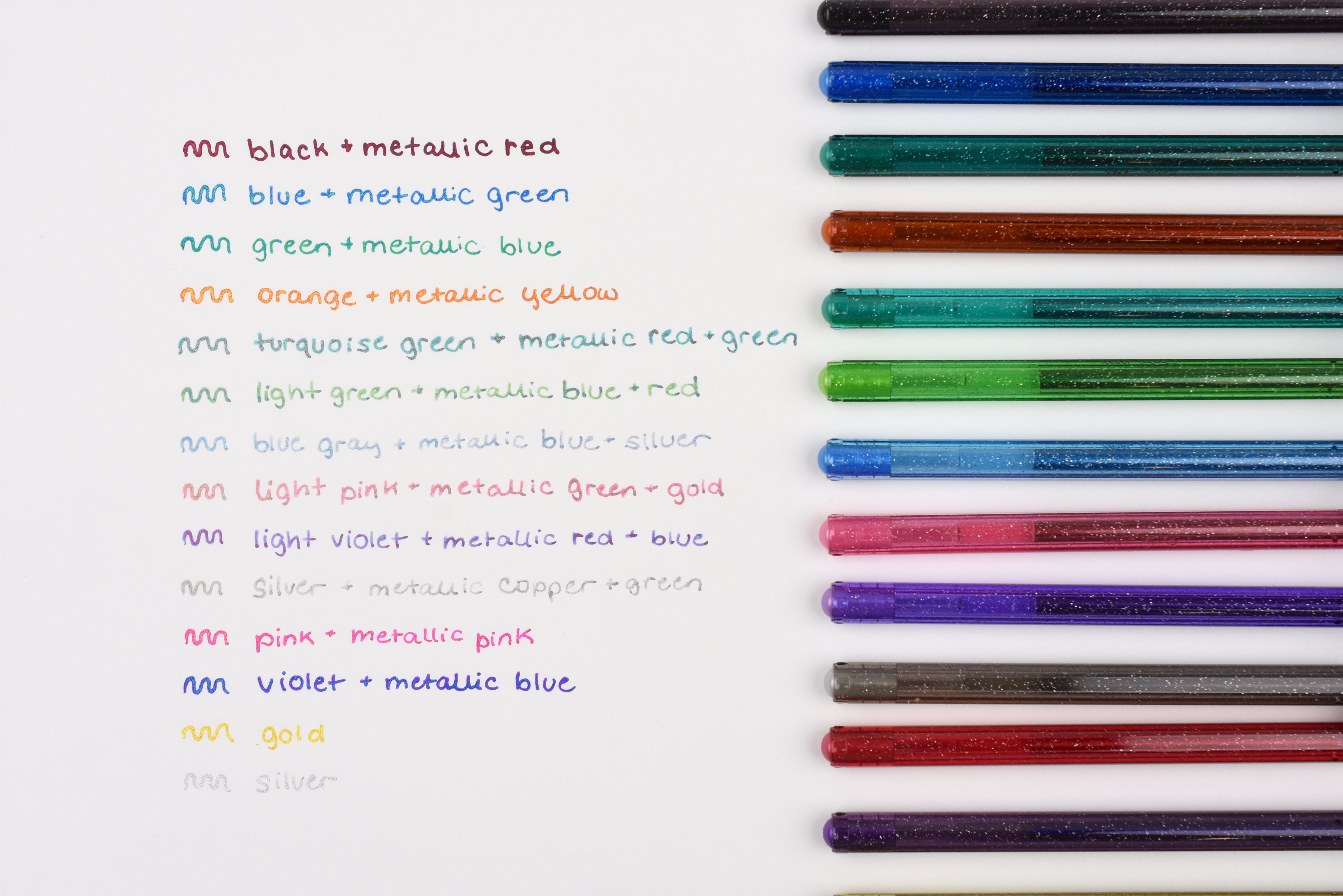 Pentel Hybrid Dual Metallic Gel Pen - 1.0mm - Original - Set of 7