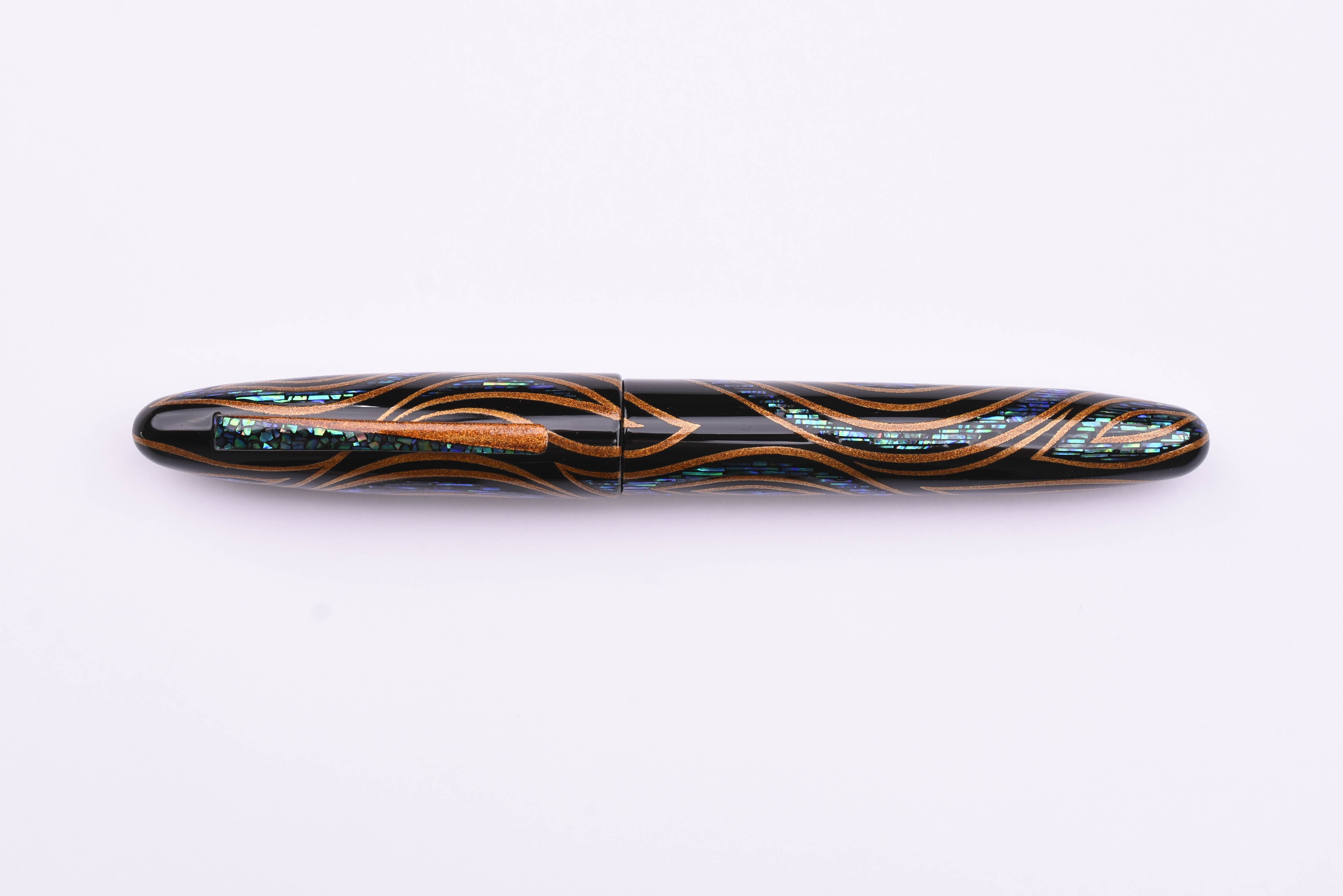 Taccia Empress Fountain Pen - Fossils in the Sky - Sunset Peacock (Limited Edition)