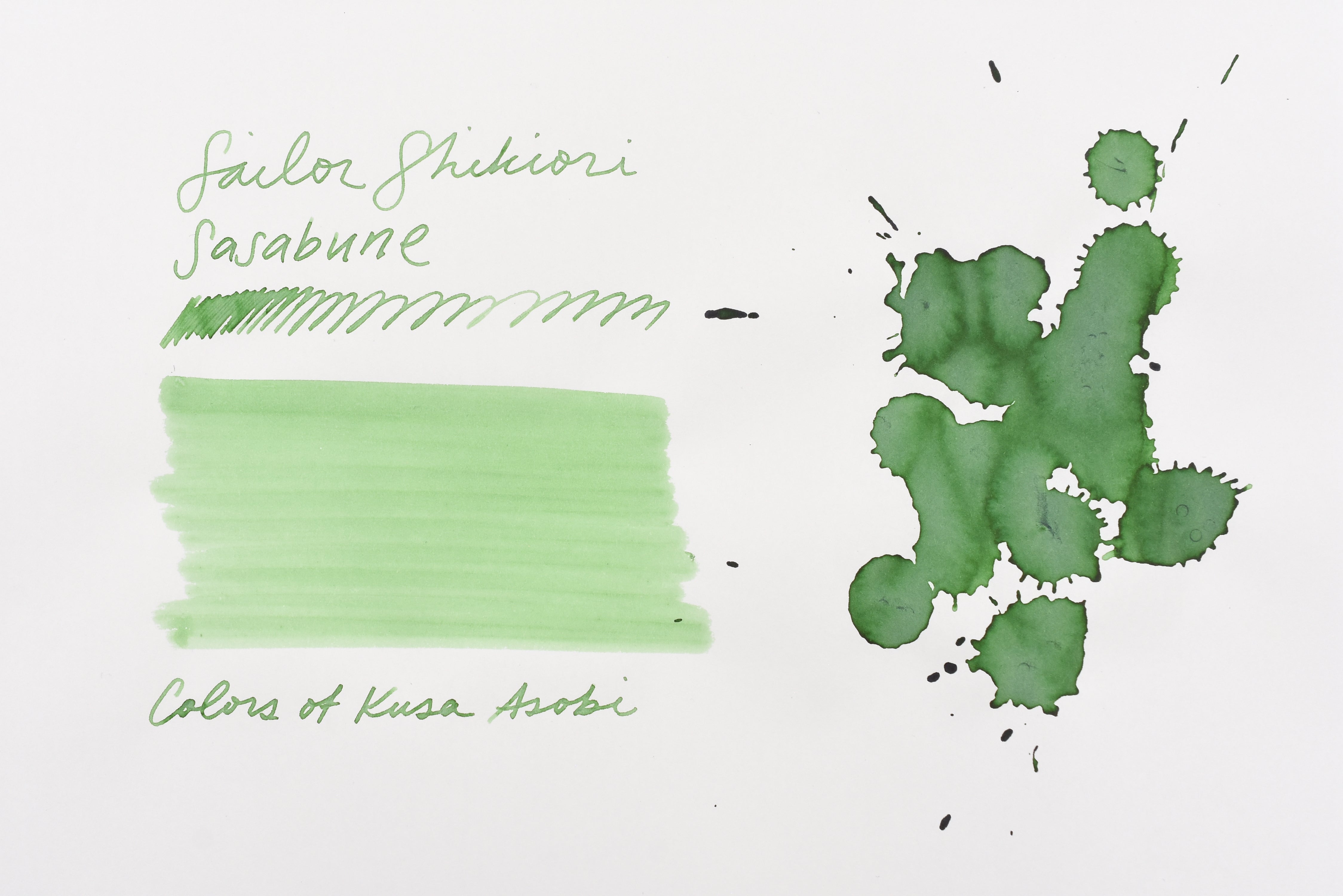 Sailor Shikiori Ink Bottle - Kusa Asobi - Sasabune - 20ml