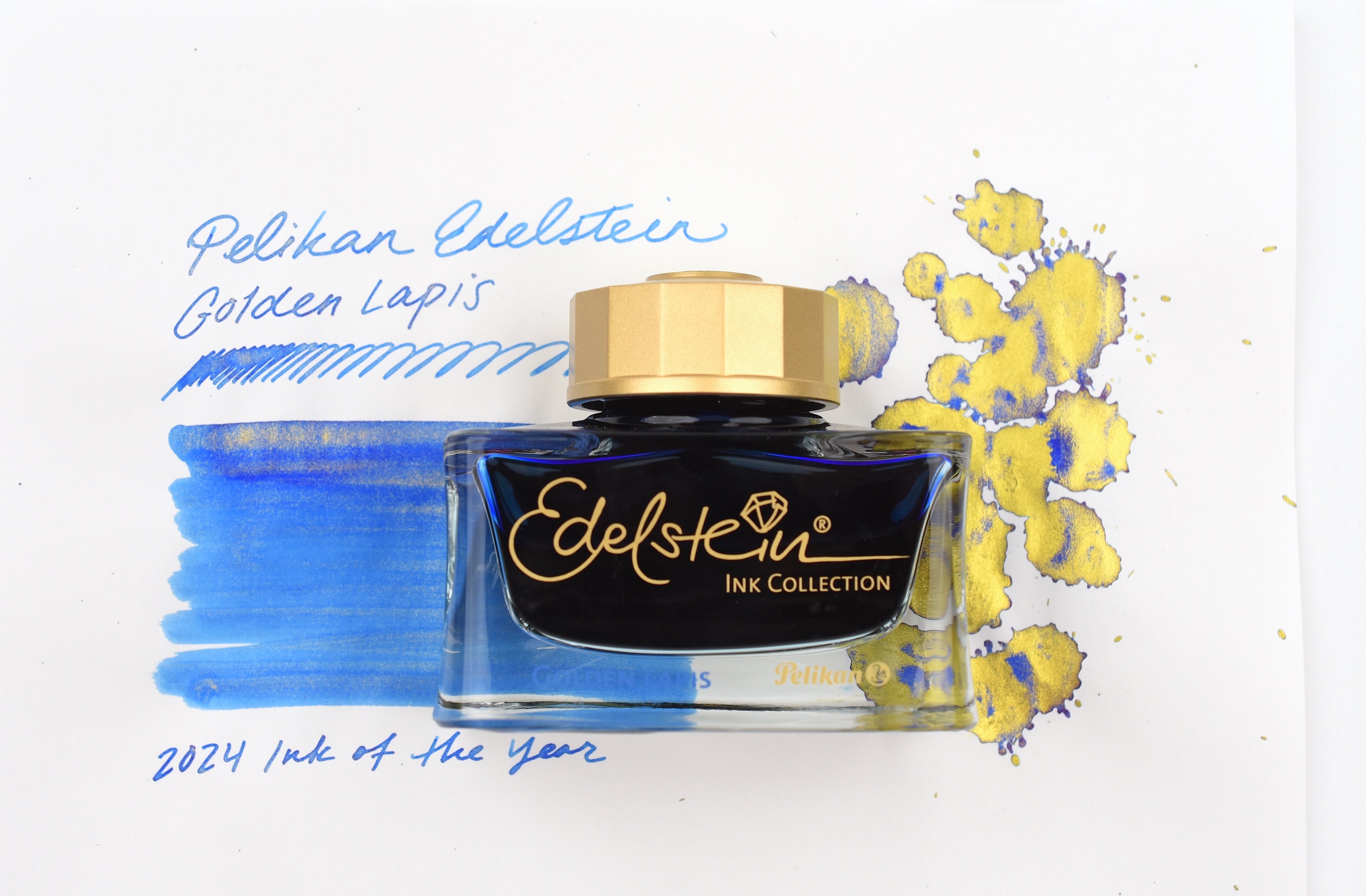 Pelikan Edelstein Ink Bottle - Golden Lapis - 50ml - Limited Edition