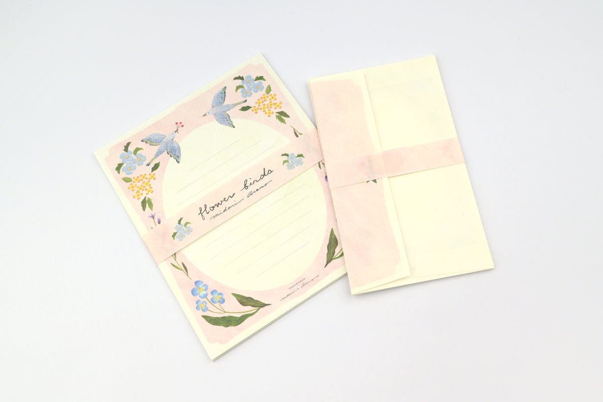 Cozyca - Midori Asano Letter Set - Flower Birds