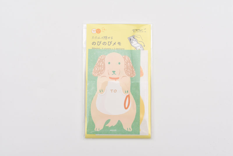 Midori Memo Pad - Stretchy Dog