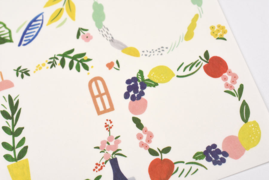 Yuru Log 2 Sheets Sticker - Motif Textile