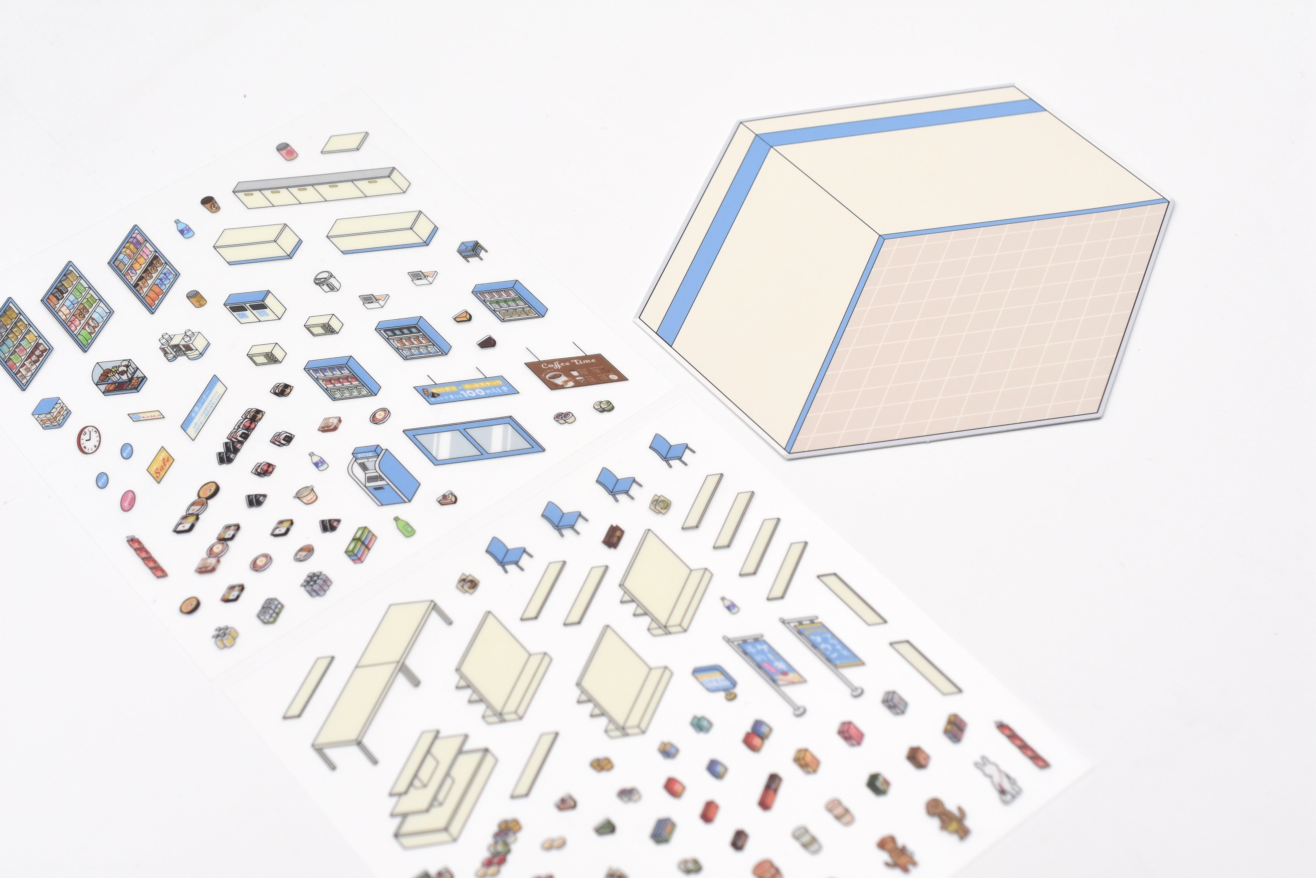 BGM Deco 2.5D Sticker - Diorama - Convenience Store