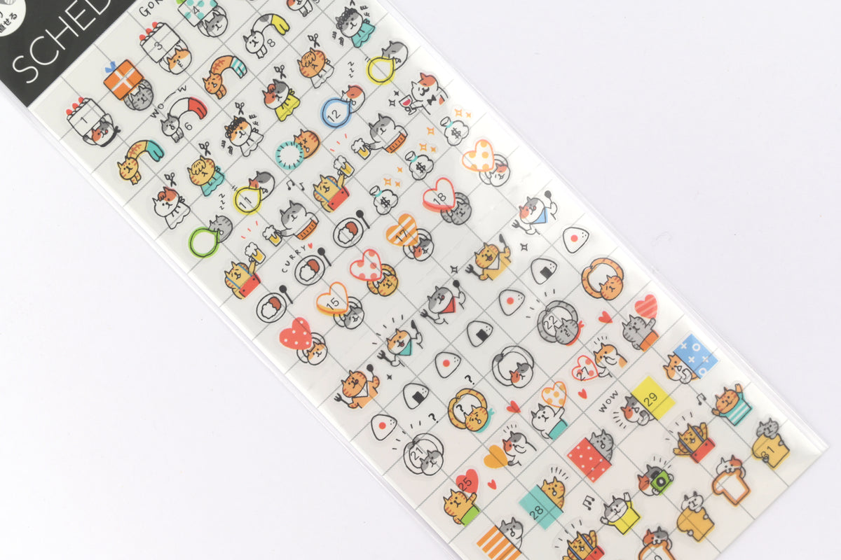 Mind Wave - Schedule Seal Stickers -  Gorogoro Nyansuke