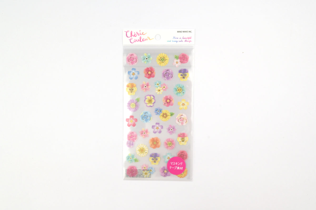 Mind Wave - Schedule Seal Stickers - Sherry Color Flower