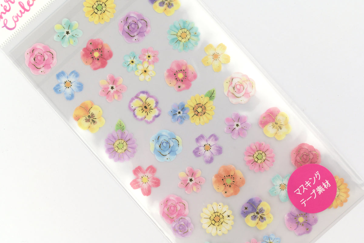 Mind Wave - Schedule Seal Stickers - Sherry Color Flower