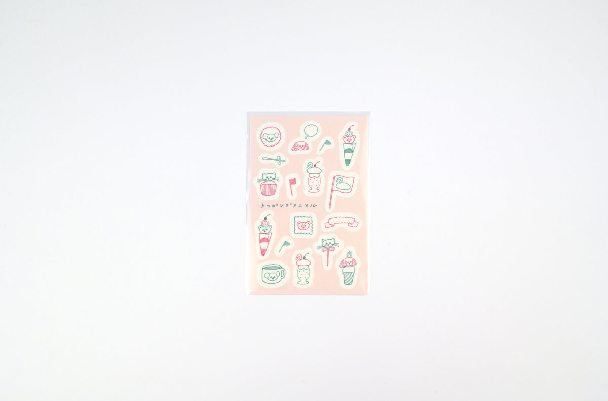 Mizushima x Tobimatsu Shoichiro Tracing Paper Sticker - Topping Animals