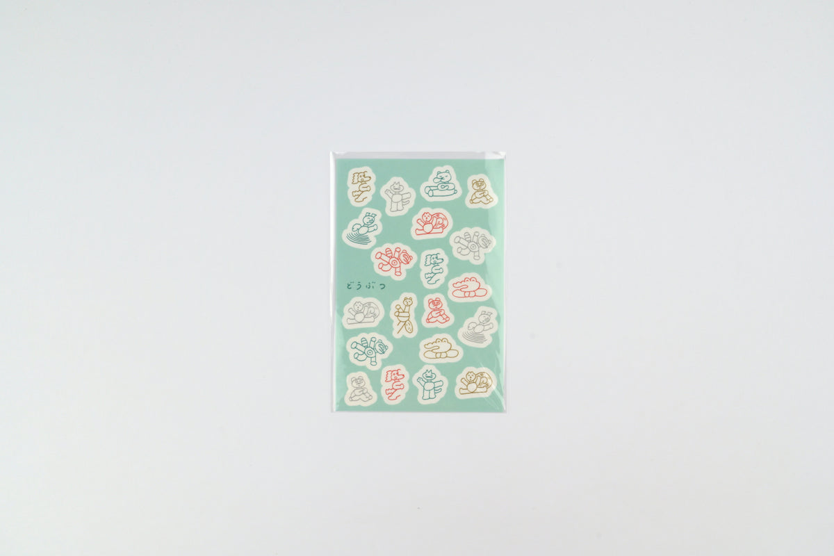 Mizushima x Tadashi Nishiwaki Tracing Paper Sticker - Animals