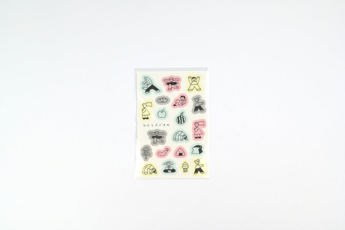 Mizushima x Tadashi Nishiwaki Tracing Paper Sticker - People and Food