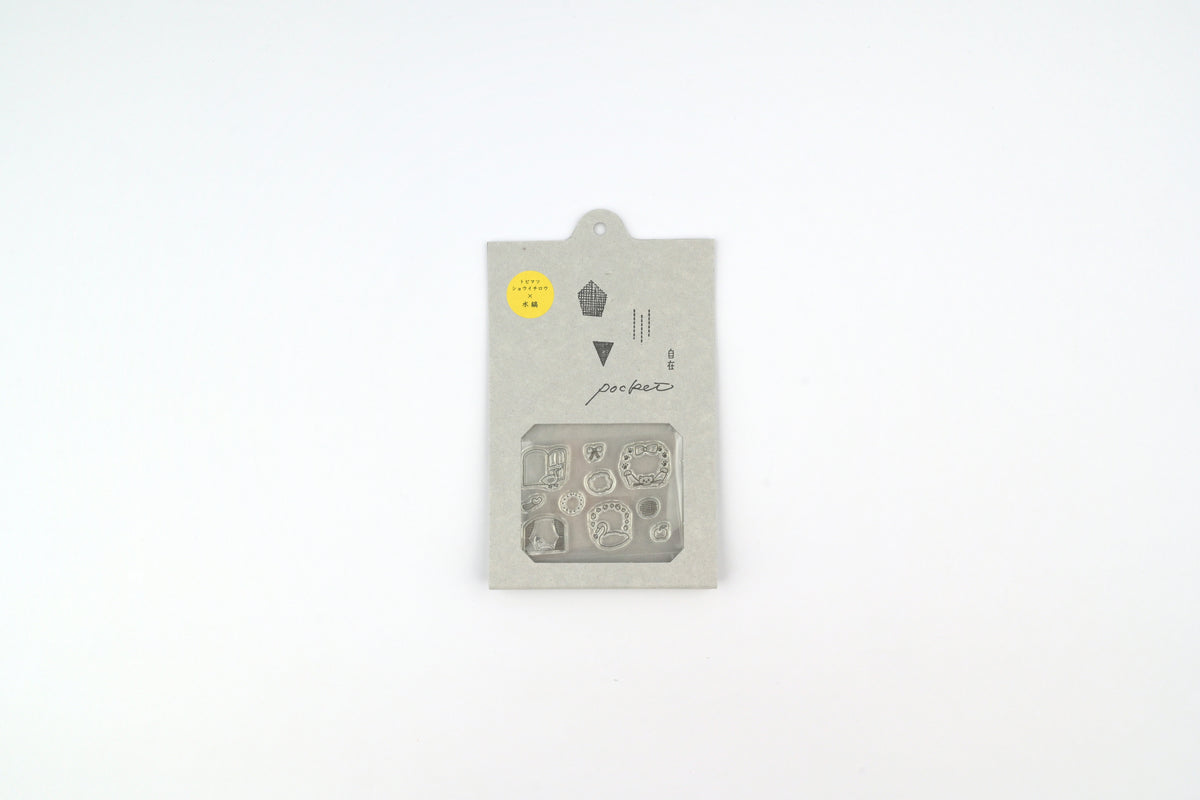 Mizushima x Tobimatsu Shoichiro JIZAI Clear Stamps - POCKET - Frame Animals