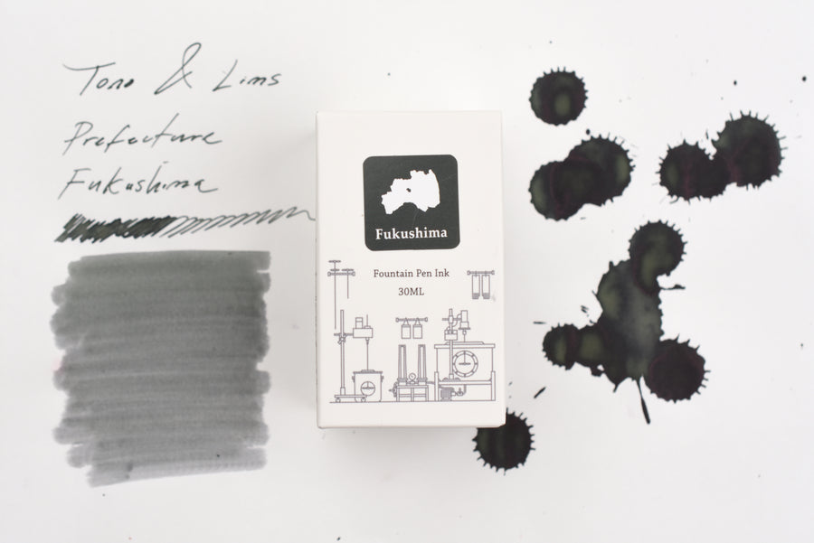 Tono & Lims Ink Bottle - Prefecture -  Fukushima - Unshaken Conviction - 30ml