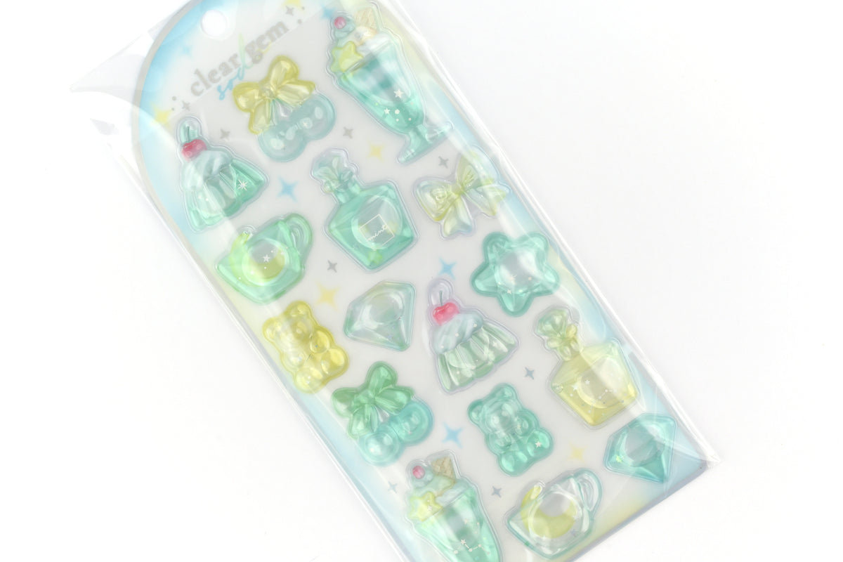 Q-Lia Clear Gem Stickers - Soda