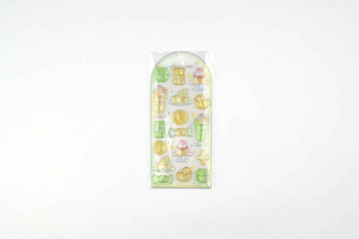 Q-Lia Clear Gem Stickers - Lemon