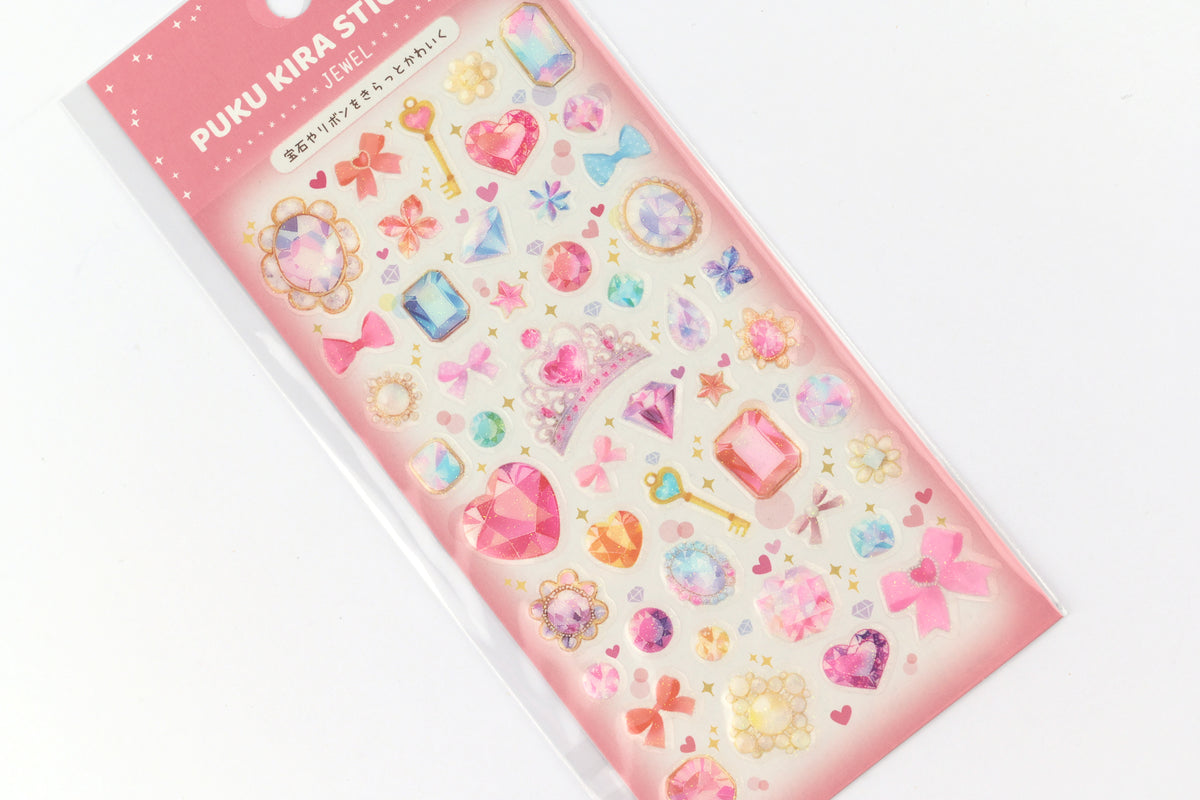 Pine Book Puffy Stickers - Puku Kira - Jewel