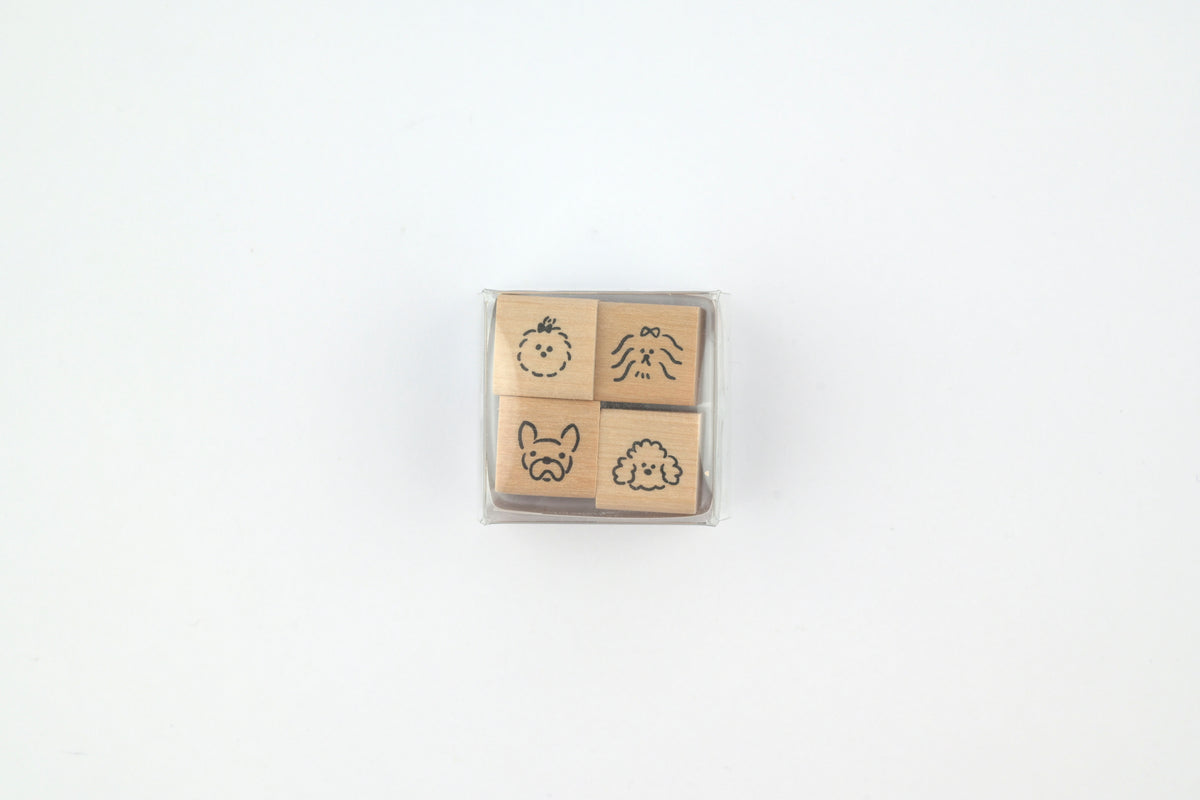 Kodomo No Kao - Planner Stamp Club - Set of 4 Stamps - Dog's Face