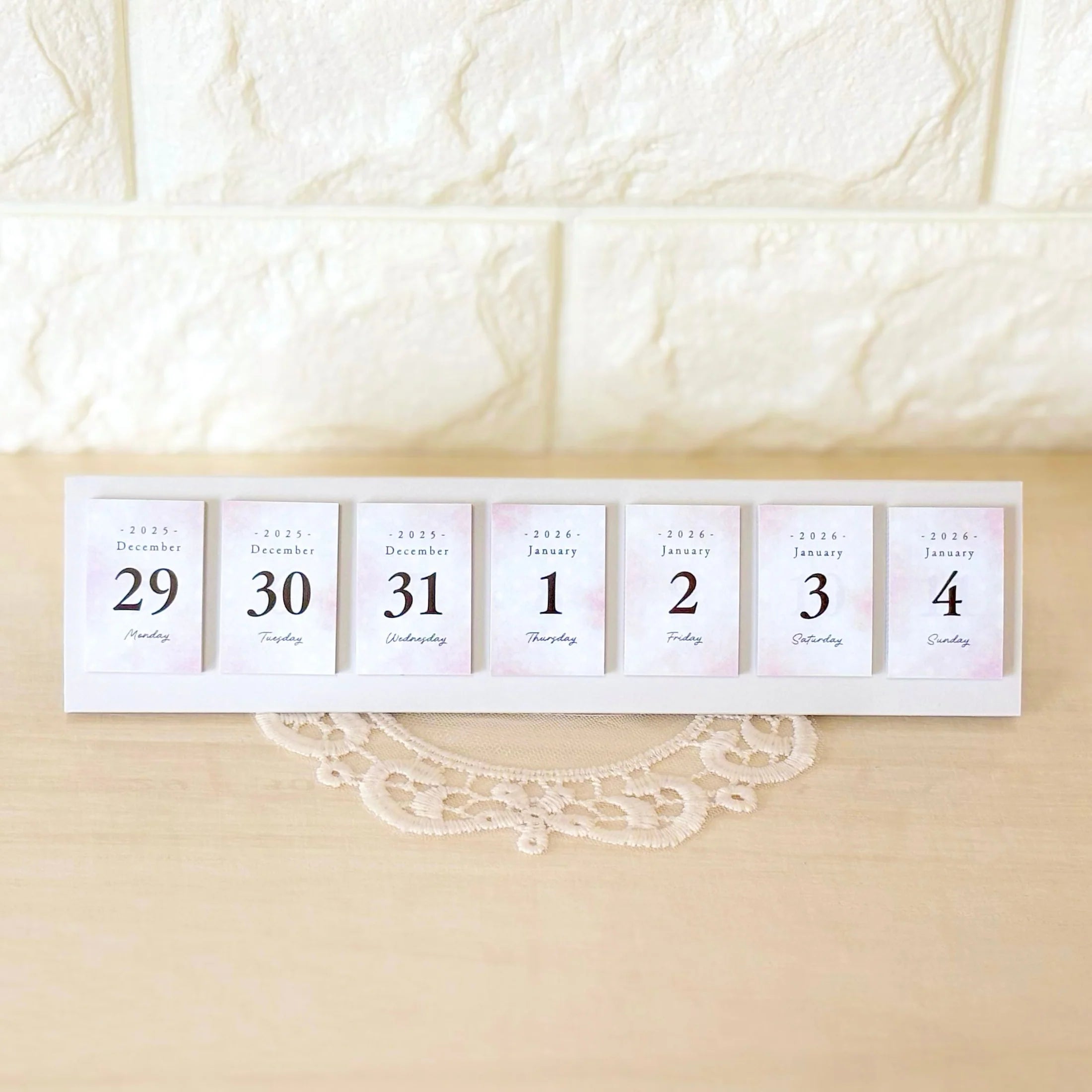 Himekuri Sticky Calendar 2026 - Pale Color