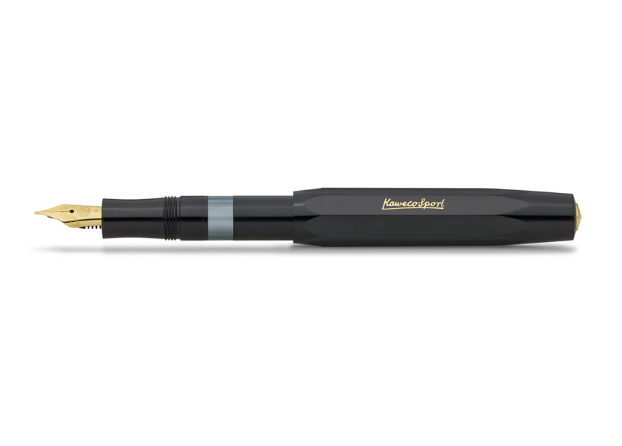 Kaweco PISTON CLASSIC Sport Fountain Pen - Black/Gold