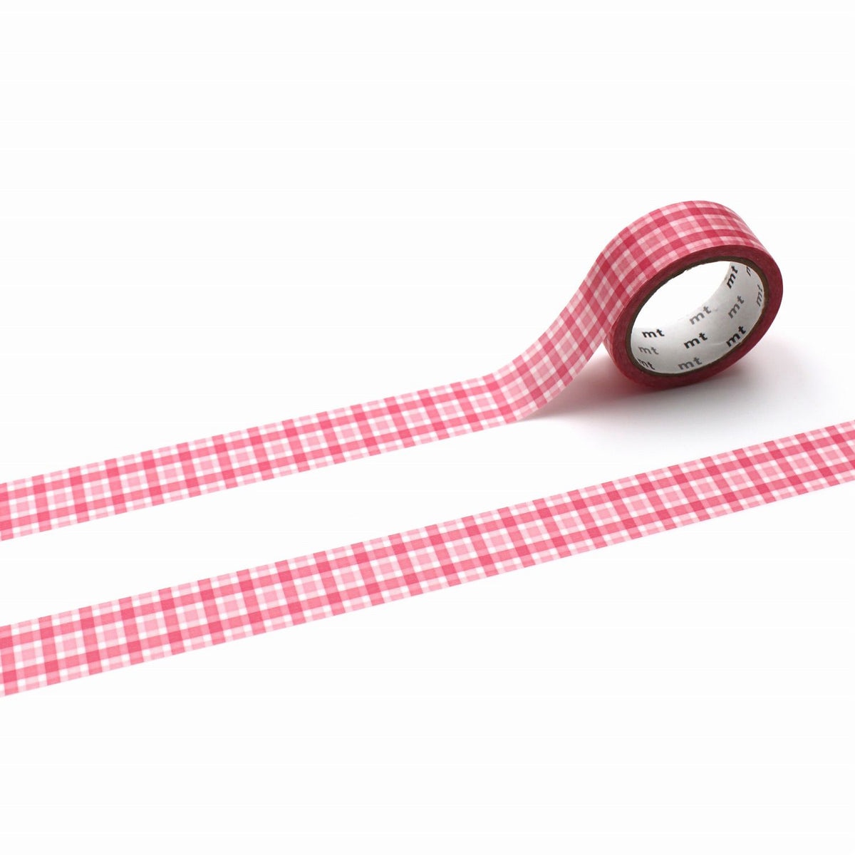 mt Washi Tape - Deco - Overlapping Wide Gingham Check - Pink (Coming Soon)