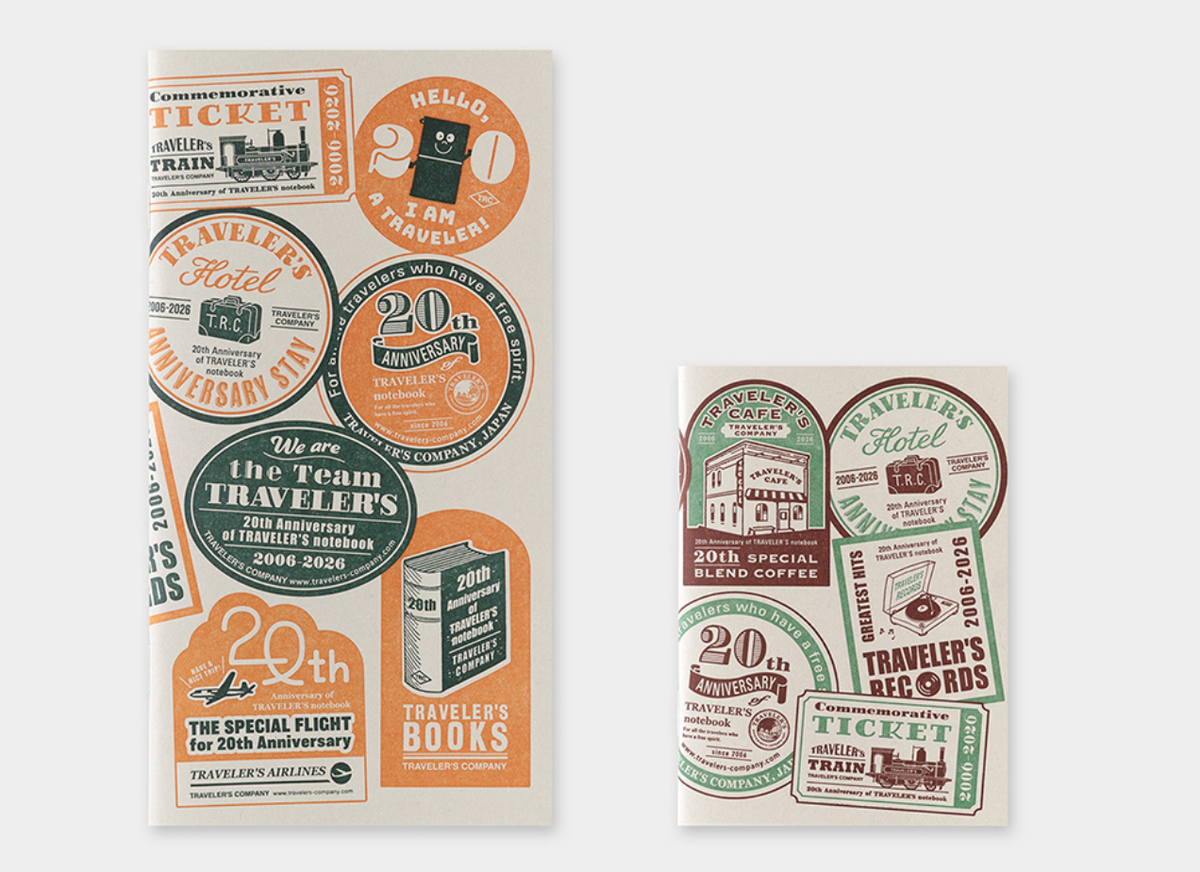 TRAVELER'S notebook Regular Size Refill 20th Anniversary Sticker (in-store only)