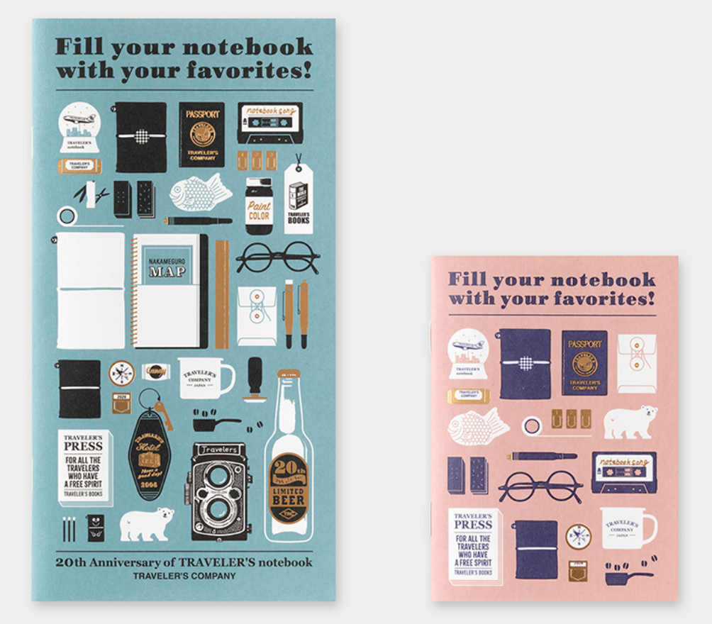 TRAVELER'S notebook Regular Size Refill 20th Anniversary Items (in-store only)