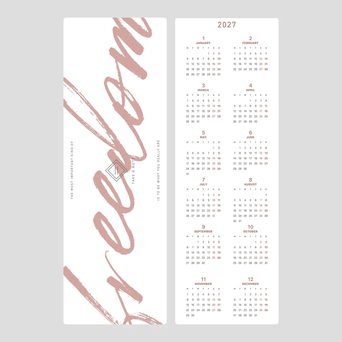 Take A Note 2027 - Slim Bi-weekly Planner - A5 Slim (Pre-Orders begin Sept 3rd 10pm EDT; Shipping Starts mid-Oct)