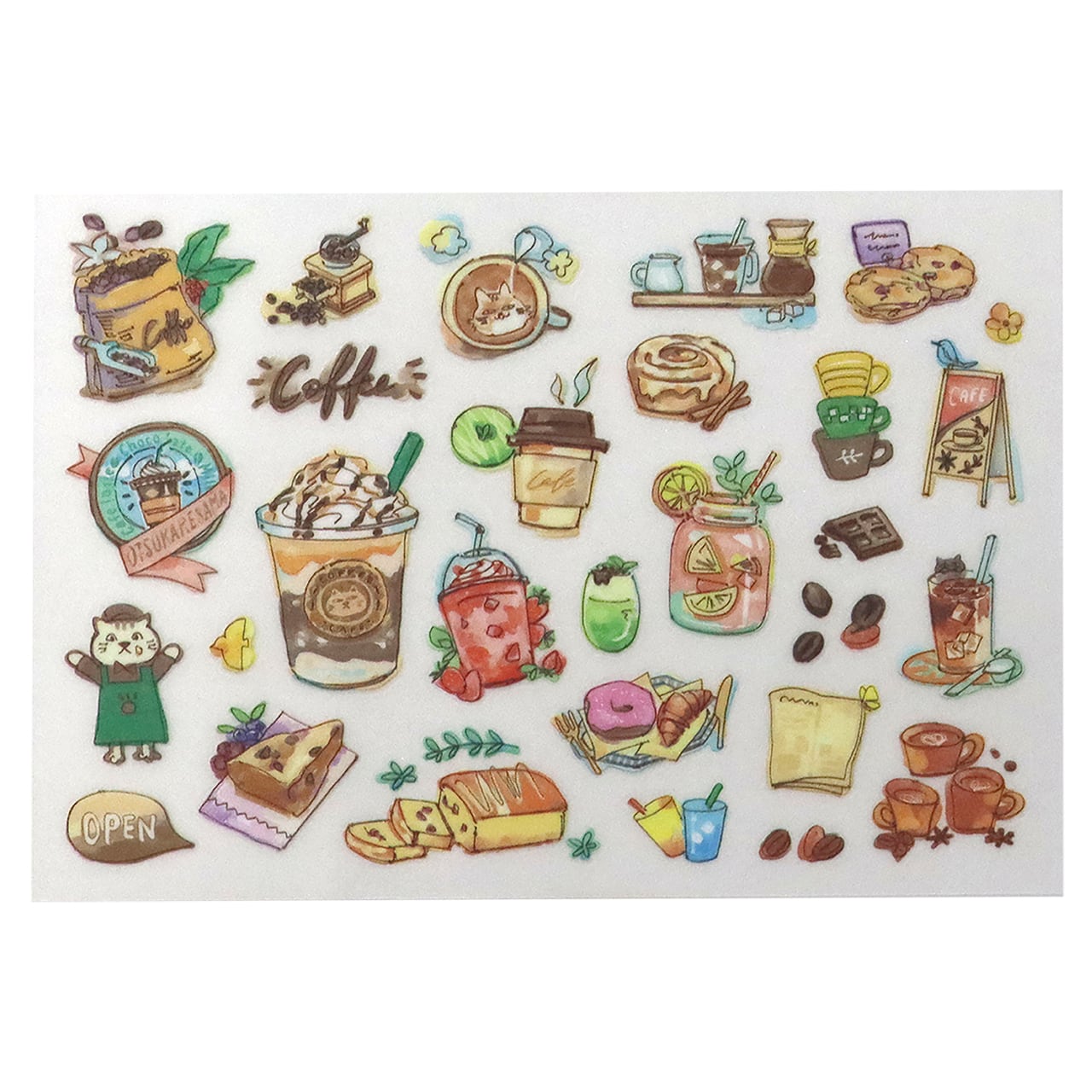 irodo Fabric Sticker - Cafe