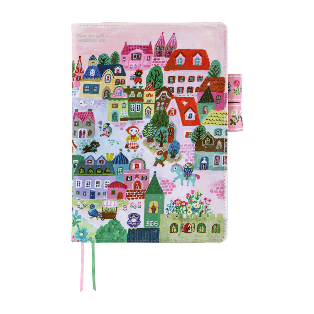 Hobonichi Techo Cousin Cover 2027 - Yumi Kitagishi: White Cat Village - A5