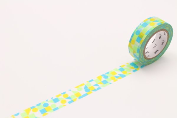 mt Washi Tape - Maru Sankaku Shikaku Blue