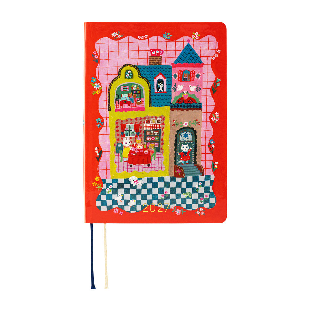 Hobonichi Techo HON 2027 - A6 - Yumi Kitagishi: White Cat and Rabbit’s Tea Room -  English