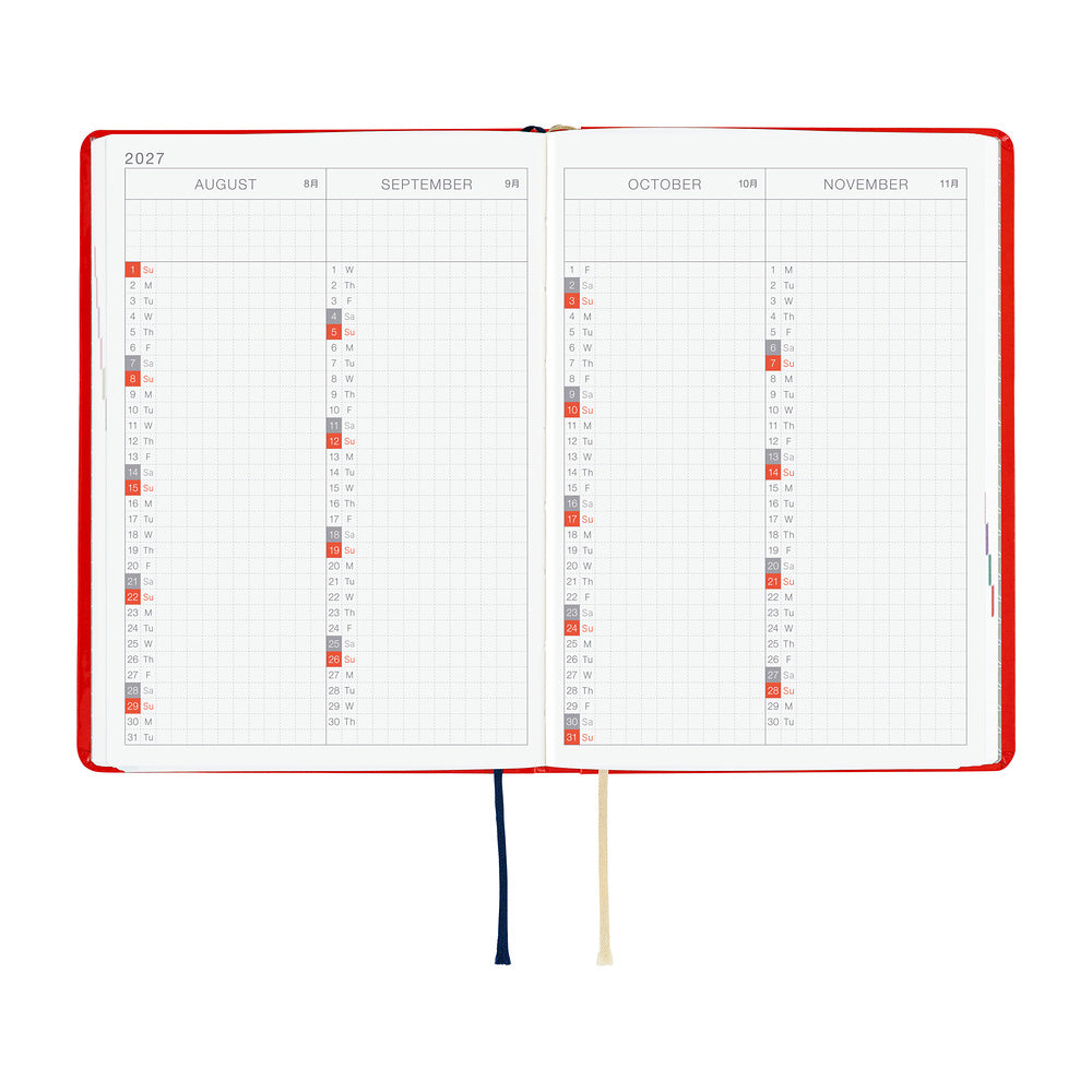 Hobonichi Techo HON 2027 - A6 - Yumi Kitagishi: White Cat and Rabbit’s Tea Room -  English