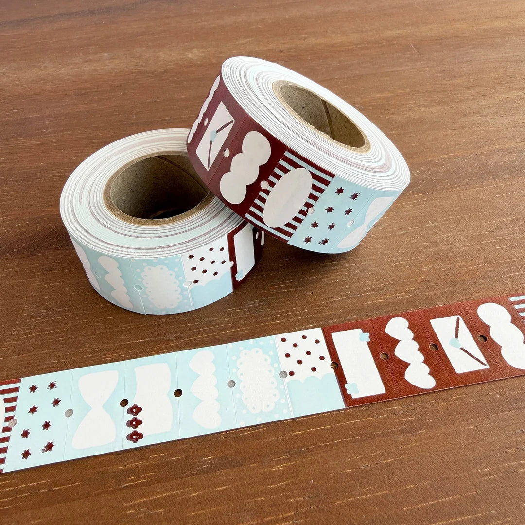 Stamp Marche Label Sticker Roll - Pop Mix - Brown x Blue (Coming Soon)