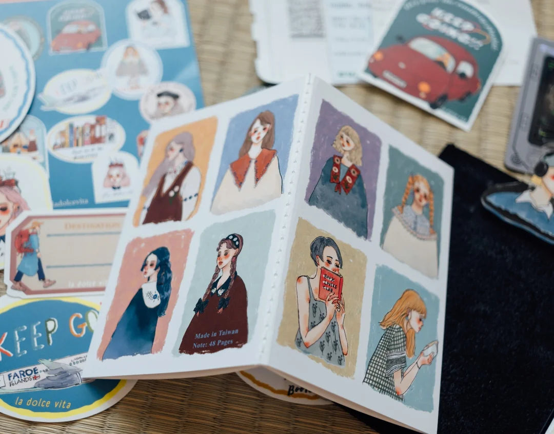 La Dolce Vita Notebook - Woman's Portrait - Passport Size