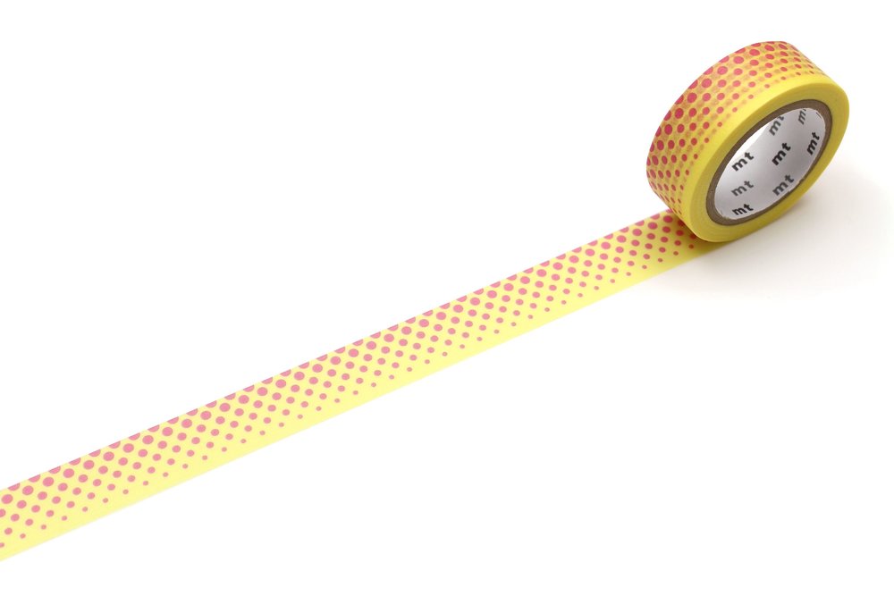 mt deco Washi Tape - pop dot yellow