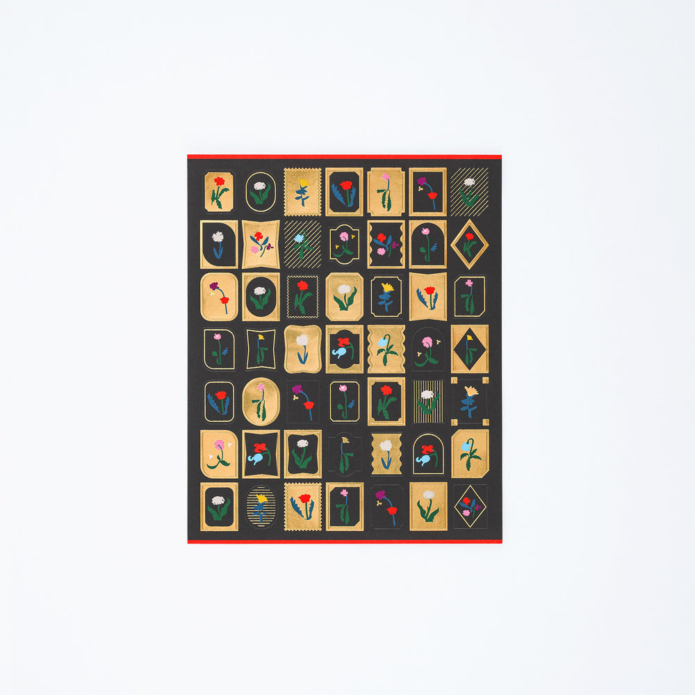 Hobonichi 2027 - Yoshie Watanabe: Foil-Stamped Stickers - Petit Bloom