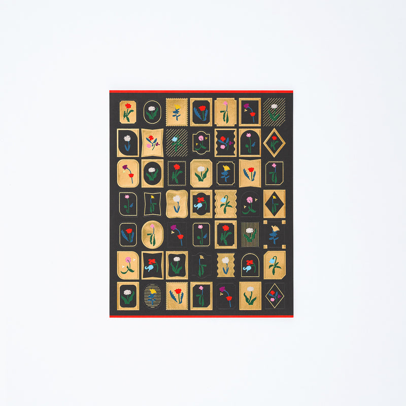 Hobonichi 2027 - Yoshie Watanabe: Foil-Stamped Stickers - Petit Bloom