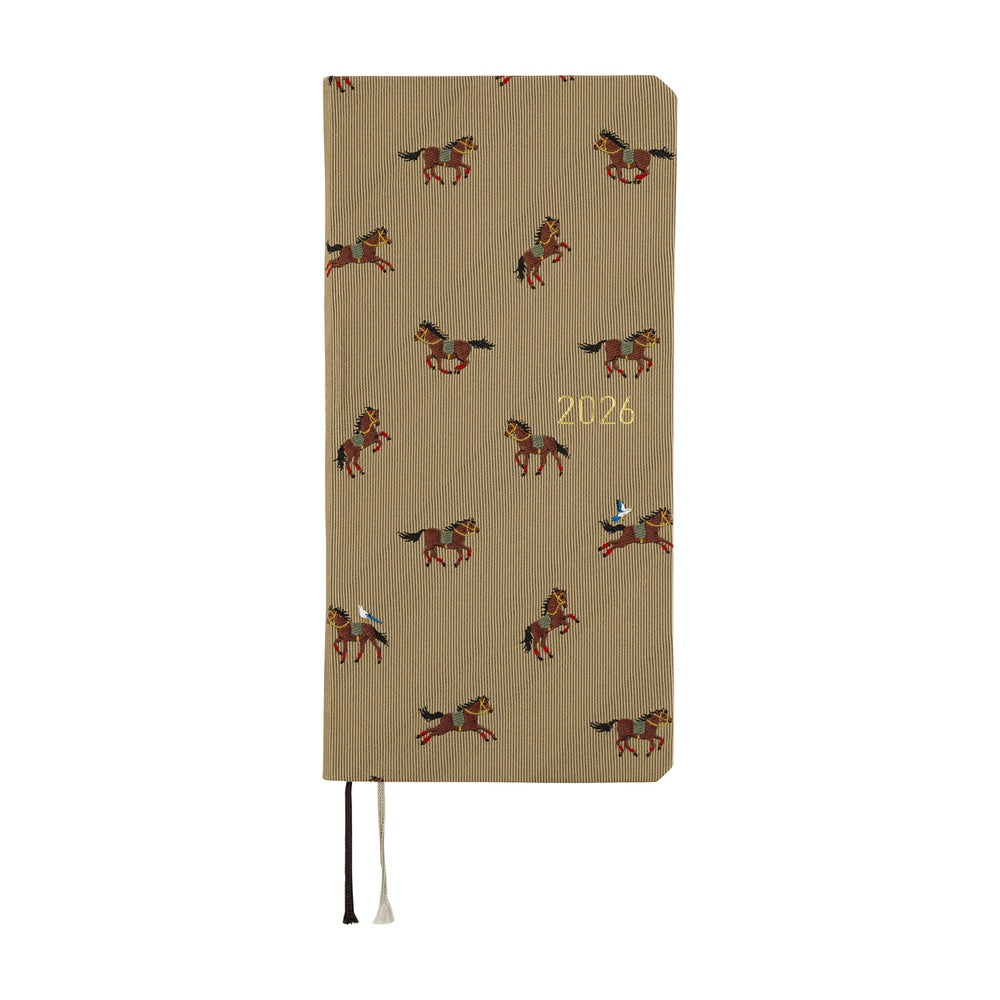 Hobonichi Techo Weeks 2026 - Bow & Tie: Galloping Horses
