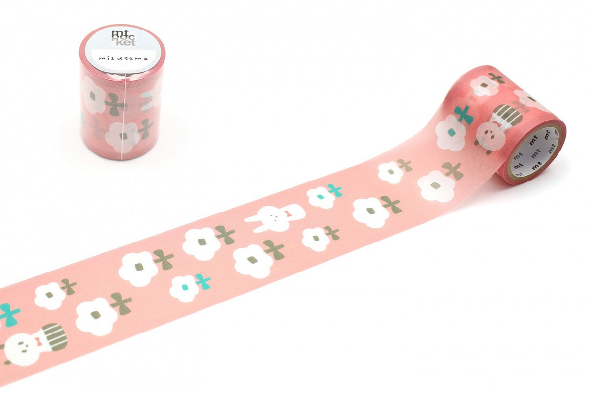 mt pocket Washi Tape - mizutama - Flower and Pandas