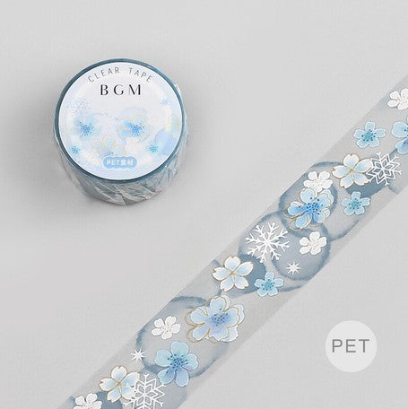 BGM Clear Tape - Sakura Flowers in Snow