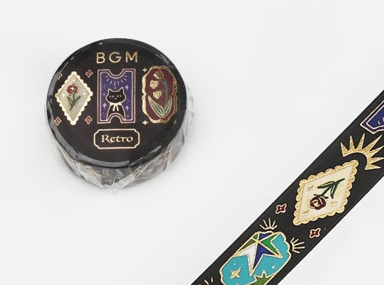 BGM Washi Tape - Retro Dark