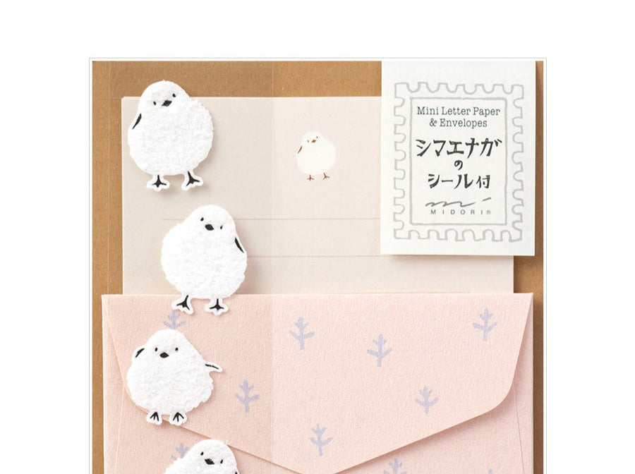 Extra-Mini Letter Set with Snow Fairy Bird Stickers