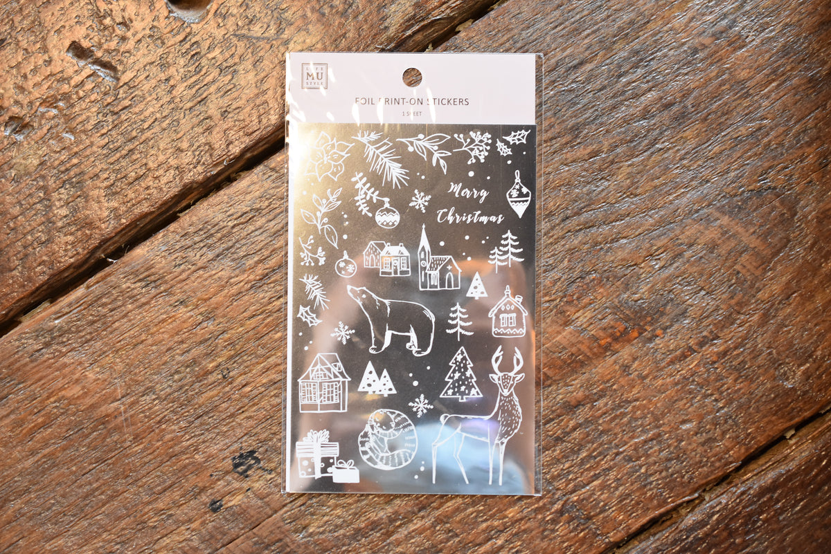 MU Print-On Silver Foil Stickers - Holiday 2021 - Merry Christmas - #1