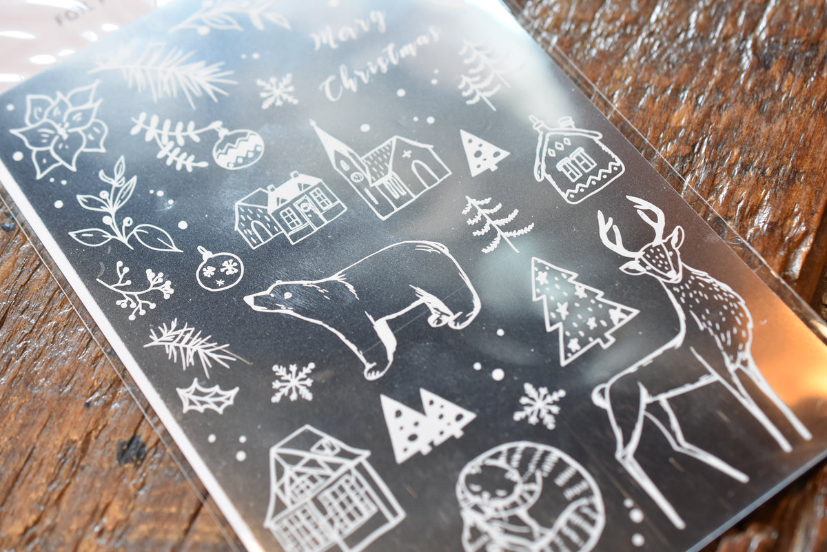 MU Print-On Silver Foil Stickers - Holiday 2021 - Merry Christmas - #1