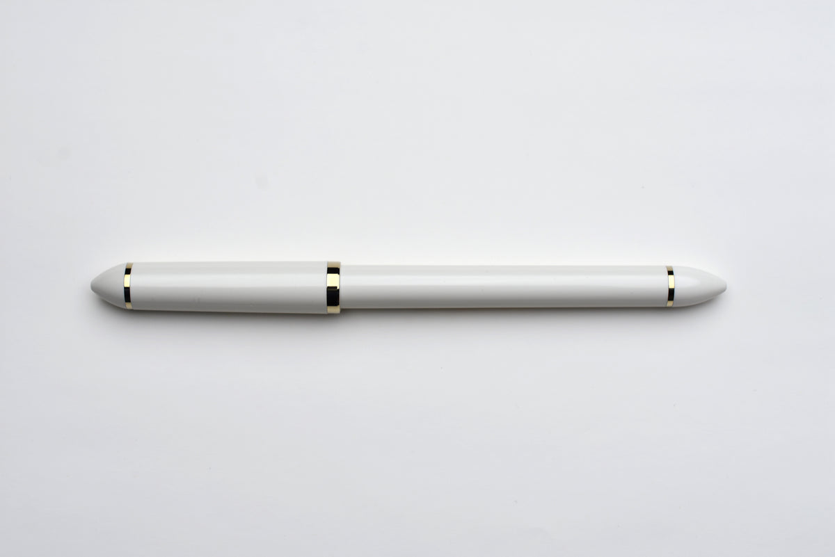 Sailor Fude DE Mannen Brush Style Fountain Pen - Pearl White (In Store Only)