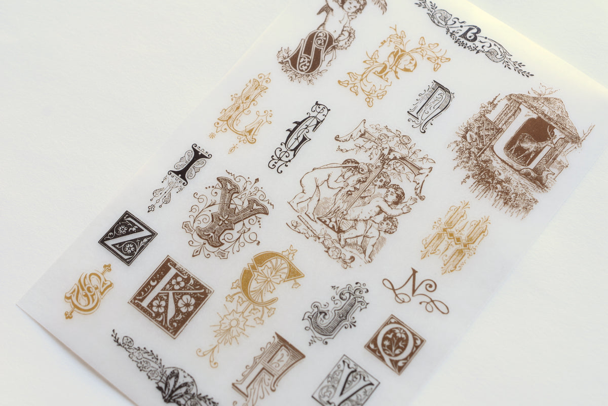 MU Print-On Stickers - Antique Library - #128