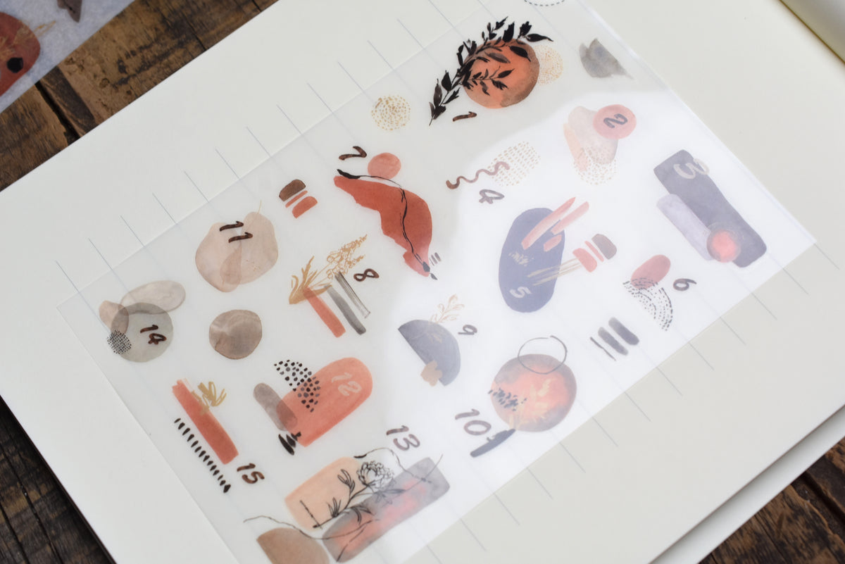 MU Print-On Stickers - Gouache Monthly - #166
