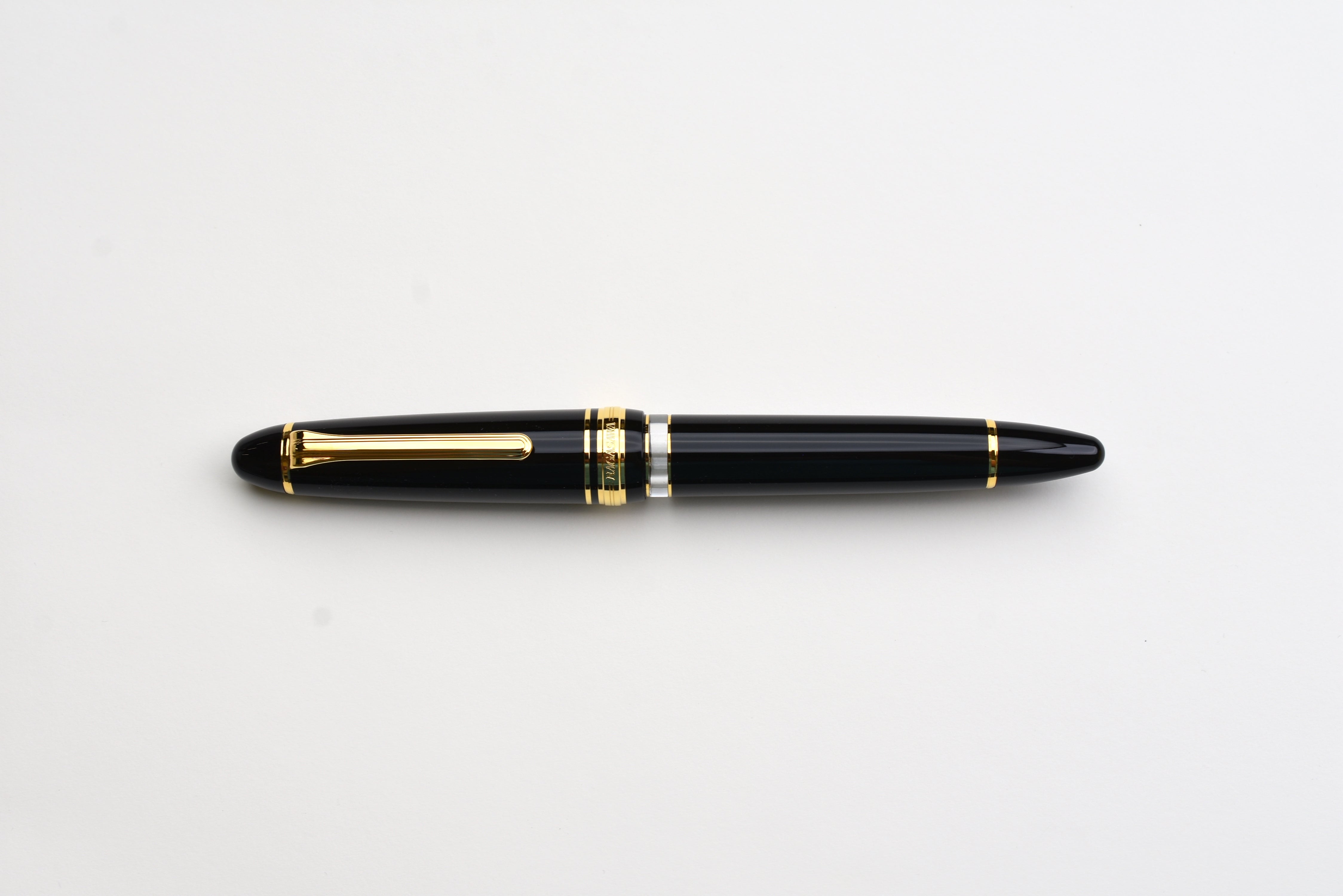 Nagasawa Original Large Piston Fountain Pen FL - Black/Gold